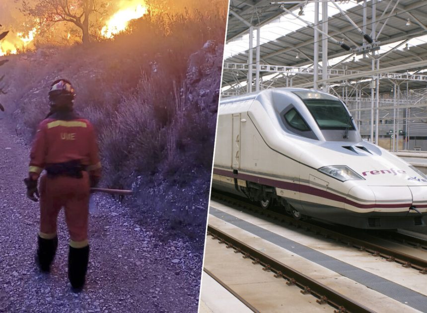 Los megaincendios de Ourense, Zamora y León han paralizado el AVE gallego. Es el enésimo contratiempo en un año horrible para Renfe