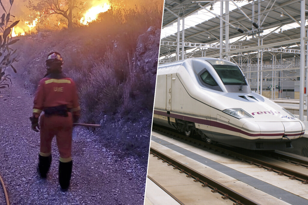 Los megaincendios de Ourense, Zamora y León han paralizado el AVE gallego. Es el enésimo contratiempo en un año horrible para Renfe